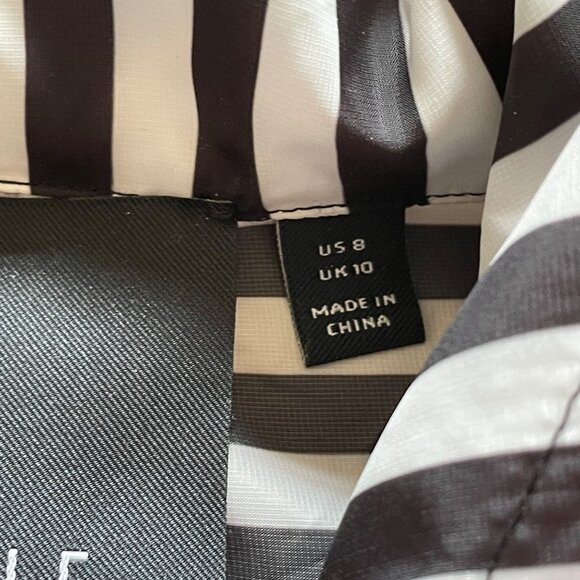 Carlisle Womens Striped Jacket Size 8 UK 10 Nylon & Polyester Black & White With - Picture 4 of 11